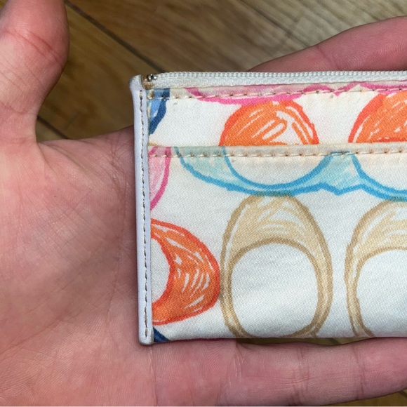 Y2K Coach Scribble Collection Colorful Logo Design Keychain Wallet J - Picture 5 of 9